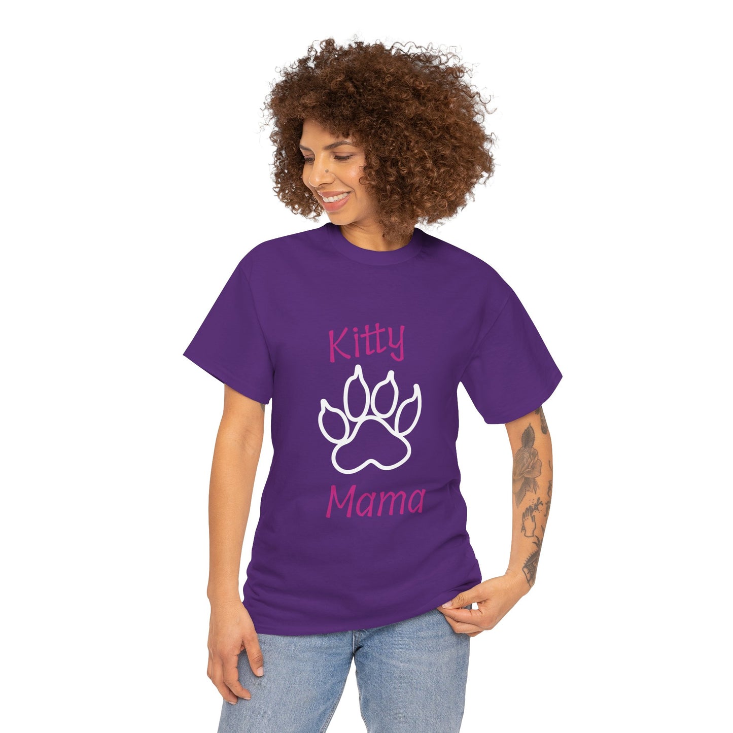 Kitty Mama Unisex Heavy Cotton Tee Printify