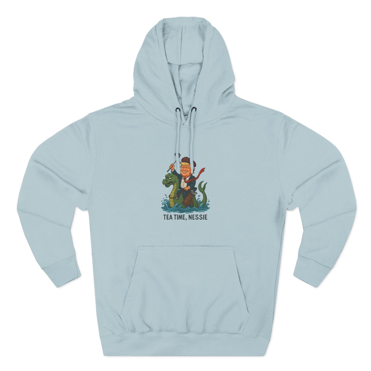 Nessie Tea Time Hoodie, Cozy Sweatshirt for Dragon Lovers, Gift for Tea Enthusiasts, Fun Highland Mythology Apparel, Comfortable Casual Wear Printify
