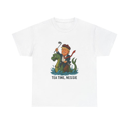 Playful Nessie Tee, Fun Shirt for Casual Wear, Great Gift for Lake Lovers, Perfect for Summer Outings, Unique Humor Apparel Printify