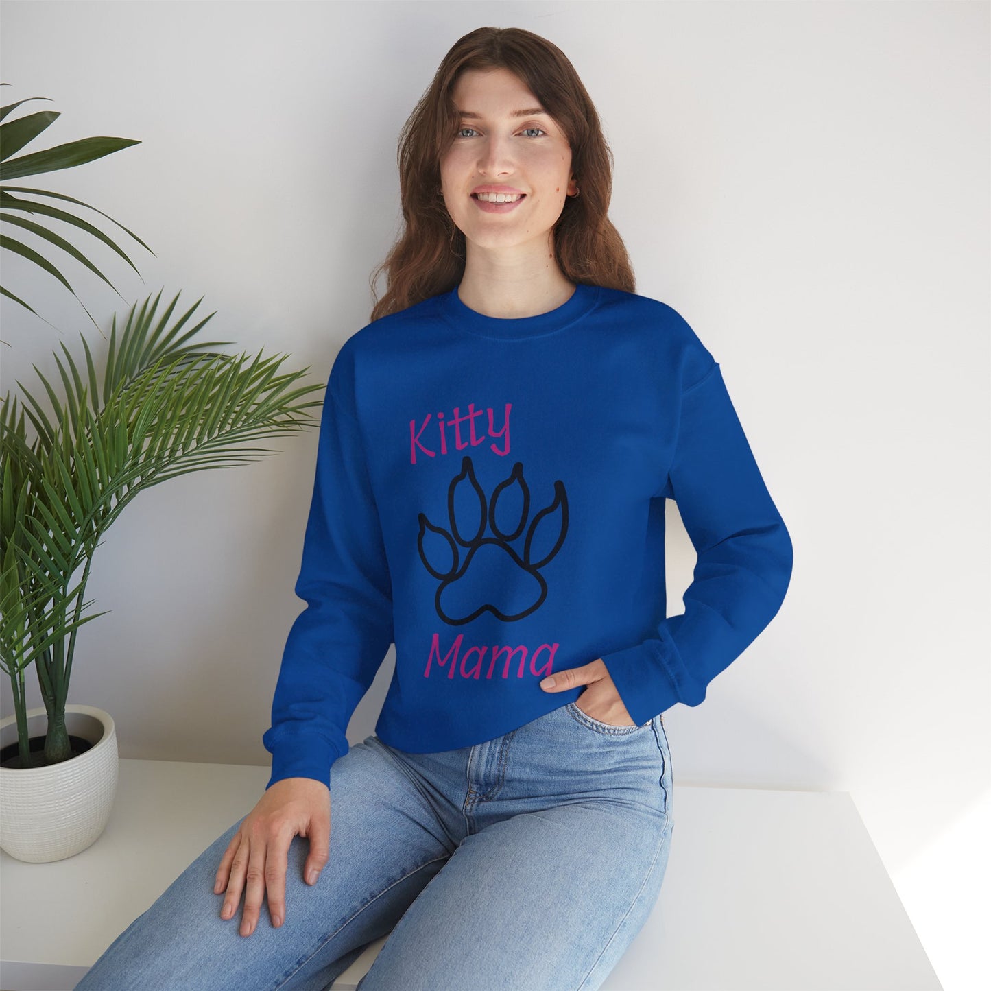 Unisex Heavy Blend™ Kitty Mama Crewneck Sweatshirt Printify