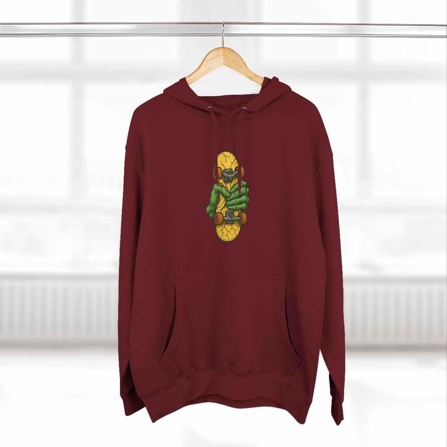 Vibrant Three-Panel Fleece Hoodie with Unique Design, Cozy Streetwear, Perfect for Gifts, Fall Style, Unisex Fashion Printify