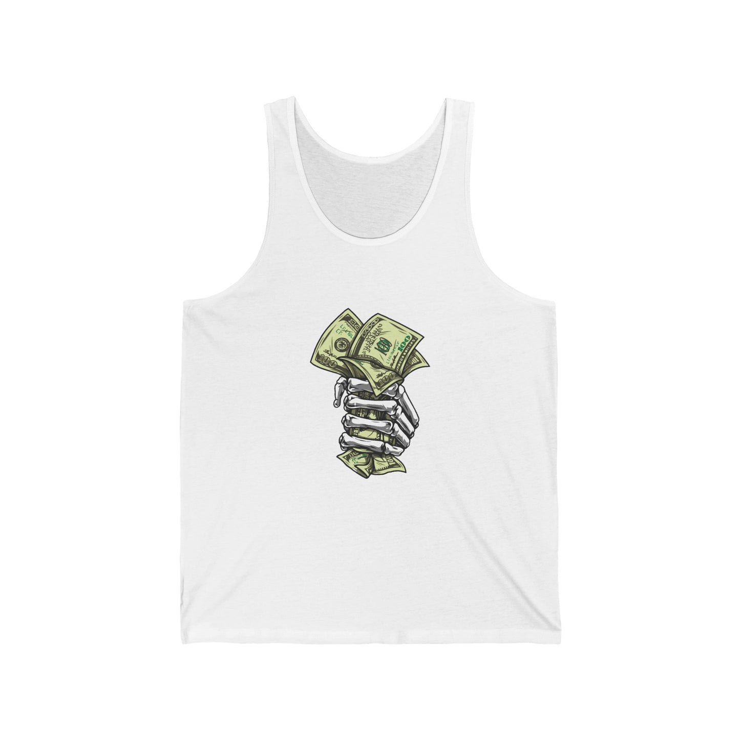 Custom Designed Jersey Tank Top fist money