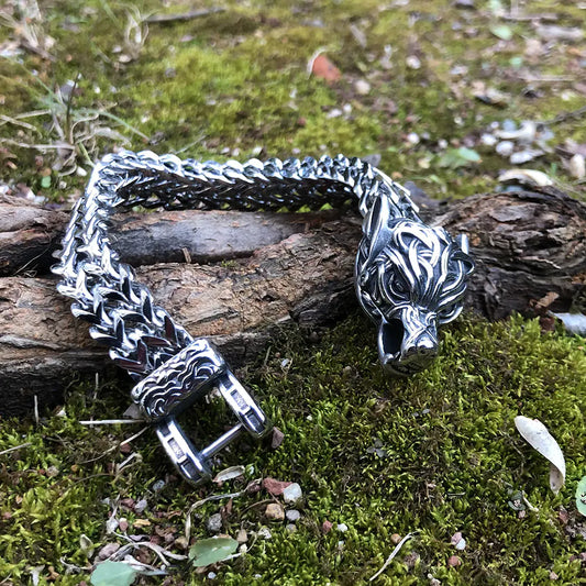 Men's Vintage Titanium Steel Viking Bracelet
