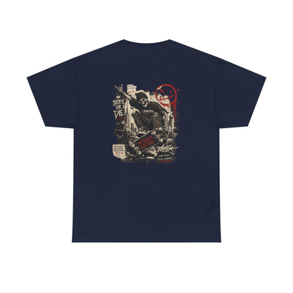 Grim Reaper Skateboard Graphic Tee – Vintage Punk Skate Shirt Printify