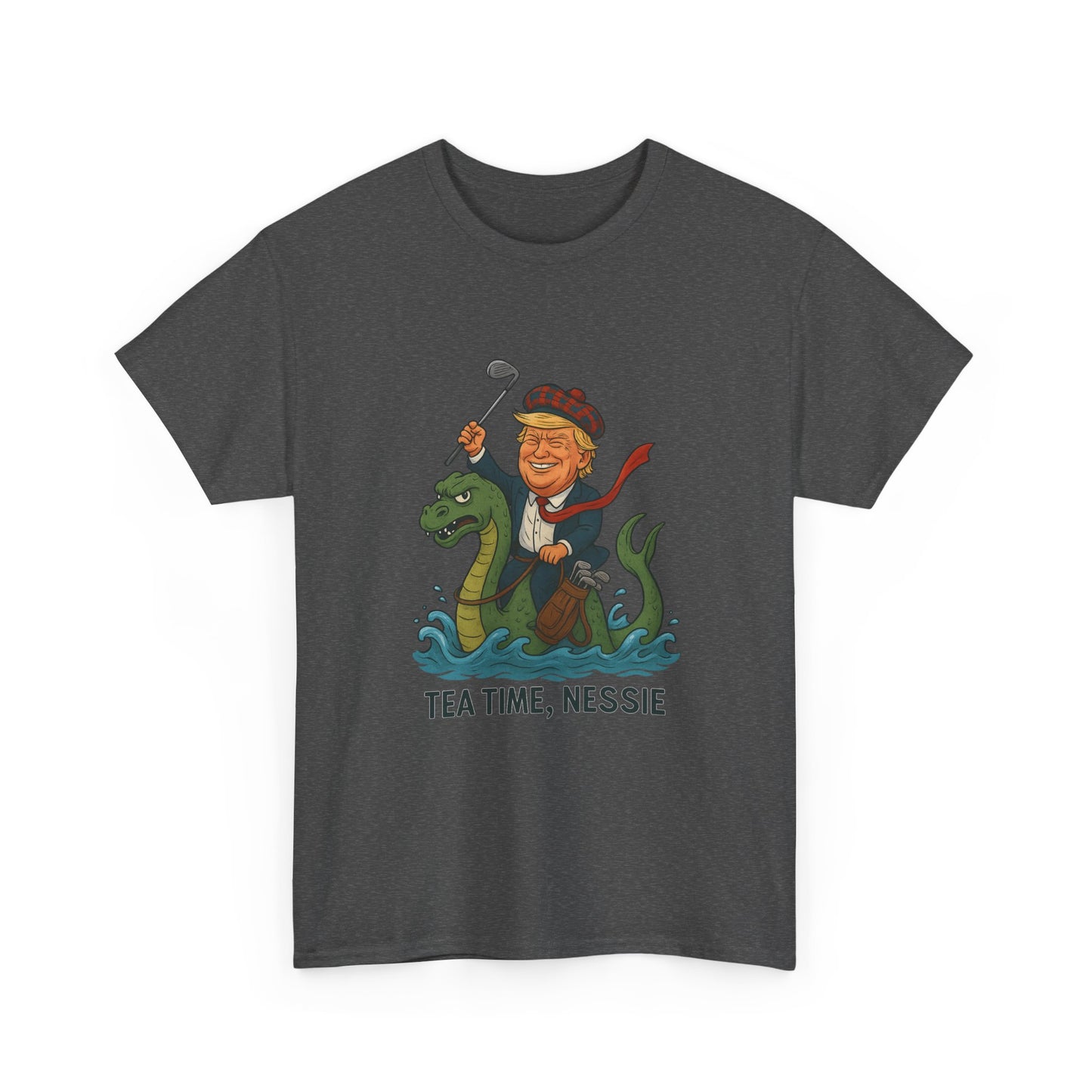 Playful Nessie Tee, Fun Shirt for Casual Wear, Great Gift for Lake Lovers, Perfect for Summer Outings, Unique Humor Apparel Printify