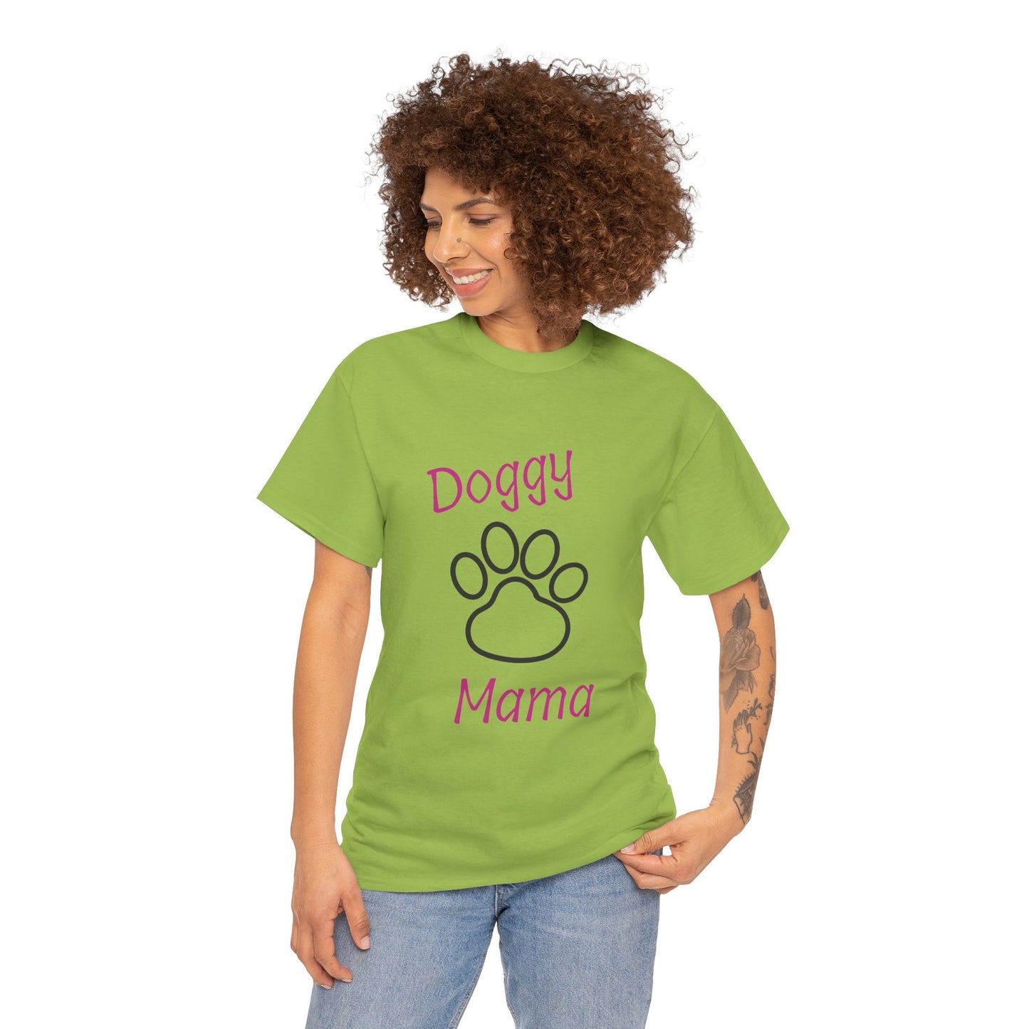 Doggy Mama Unisex Heavy Cotton Tee Printify