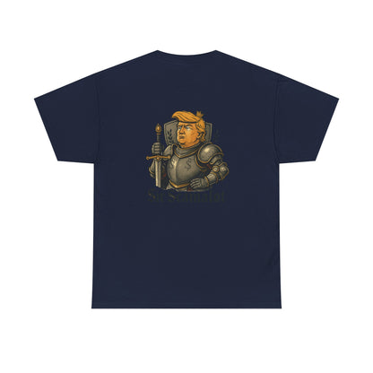 T-Shirt — "Sir Scamalot" Knight Satire Graphic Tee Printify