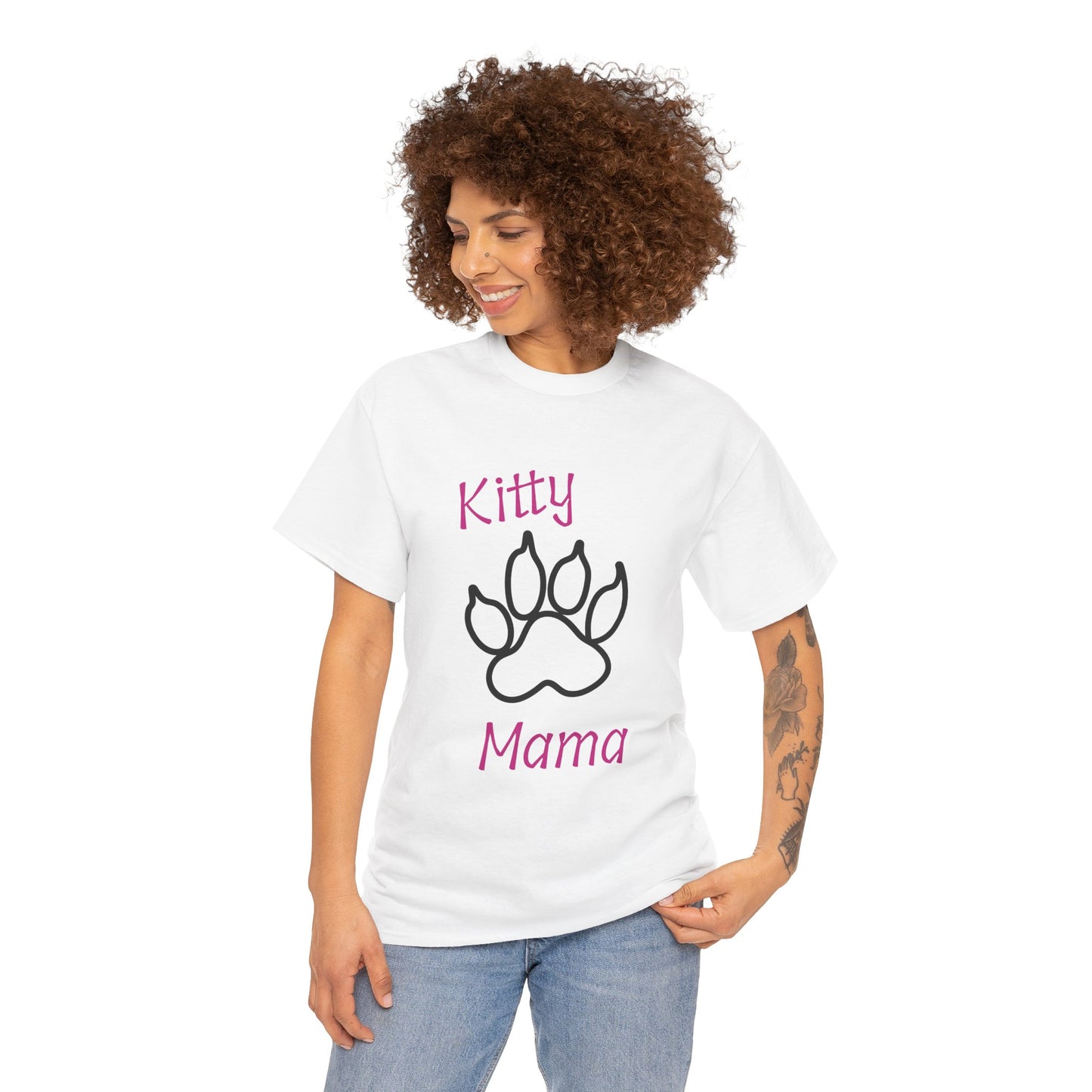 Kitty Mama Unisex Heavy Cotton Tee Printify