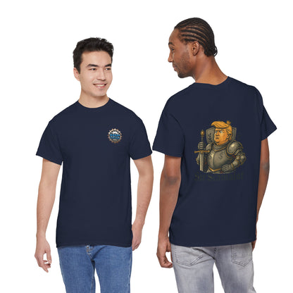 T-Shirt — "Sir Scamalot" Knight Satire Graphic Tee Printify