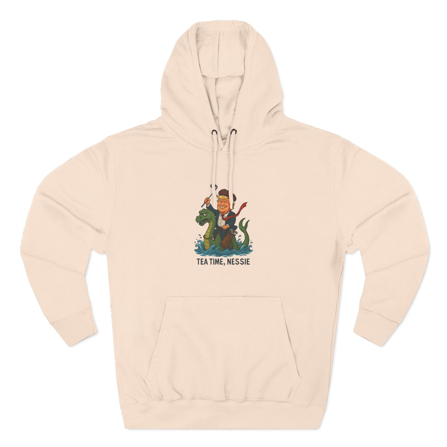 Nessie Tea Time Hoodie, Cozy Sweatshirt for Dragon Lovers, Gift for Tea Enthusiasts, Fun Highland Mythology Apparel, Comfortable Casual Wear Printify