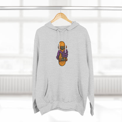Cozy Three-Panel Fleece Hoodie for Chill Days, Perfect Gift for Friends, Unique Style, Casual Wear, Comfortable Layering Printify