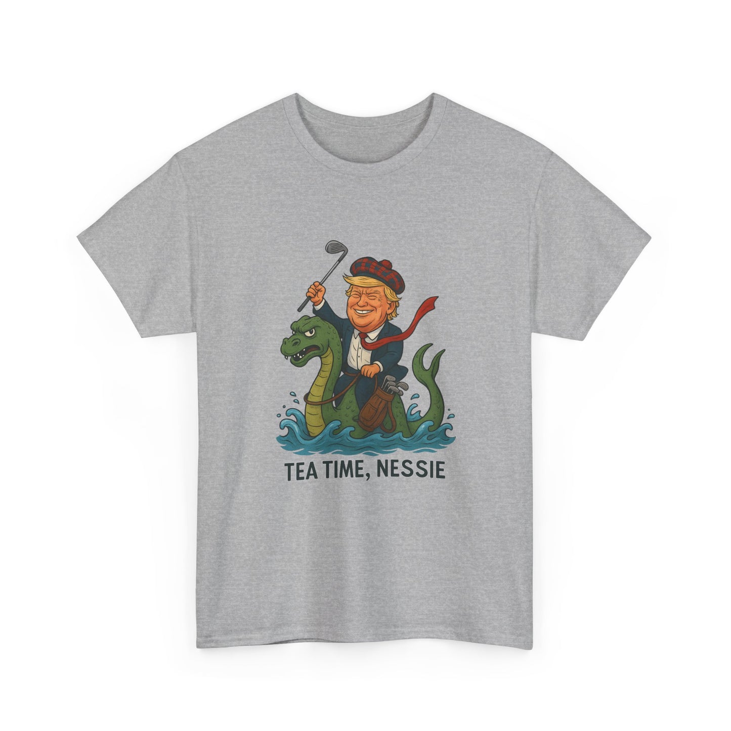 Playful Nessie Tee, Fun Shirt for Casual Wear, Great Gift for Lake Lovers, Perfect for Summer Outings, Unique Humor Apparel Printify