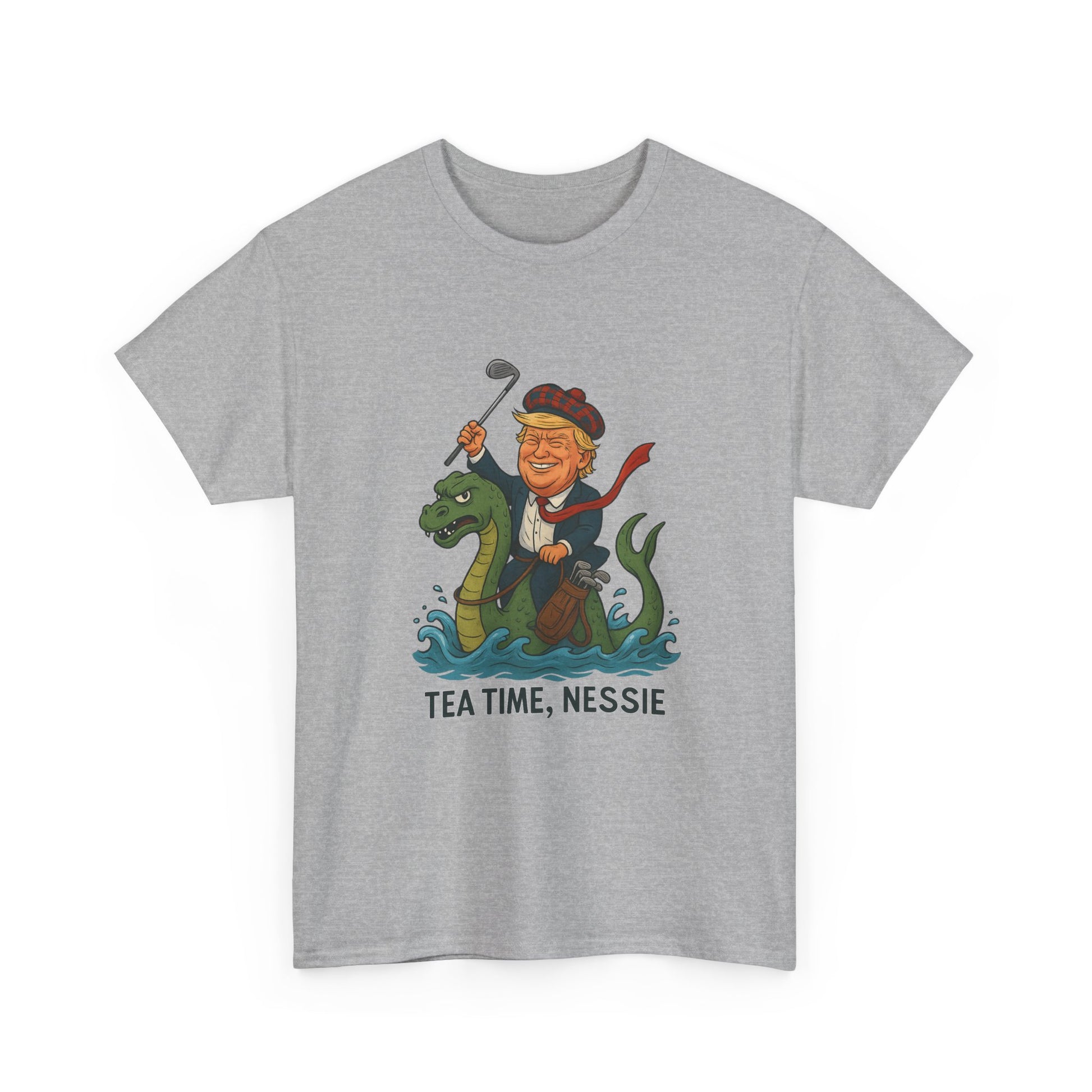 Playful Nessie Tee, Fun Shirt for Casual Wear, Great Gift for Lake Lovers, Perfect for Summer Outings, Unique Humor Apparel Printify