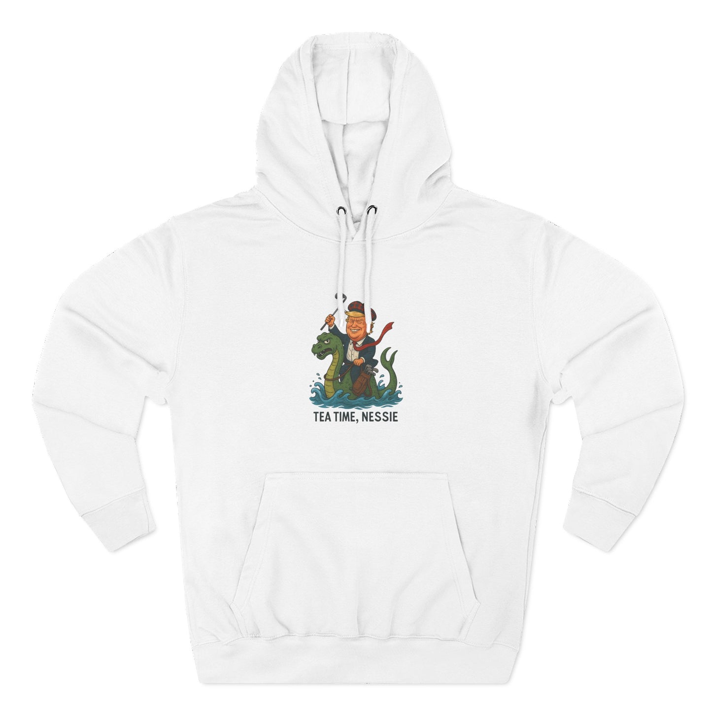 Nessie Tea Time Hoodie, Cozy Sweatshirt for Dragon Lovers, Gift for Tea Enthusiasts, Fun Highland Mythology Apparel, Comfortable Casual Wear Printify