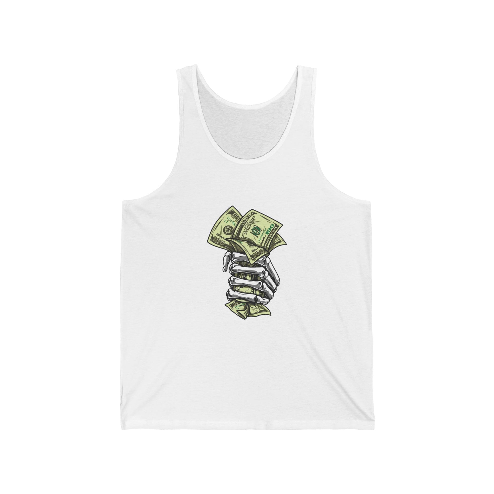 Custom Designed Jersey Tank Top fist money Printify