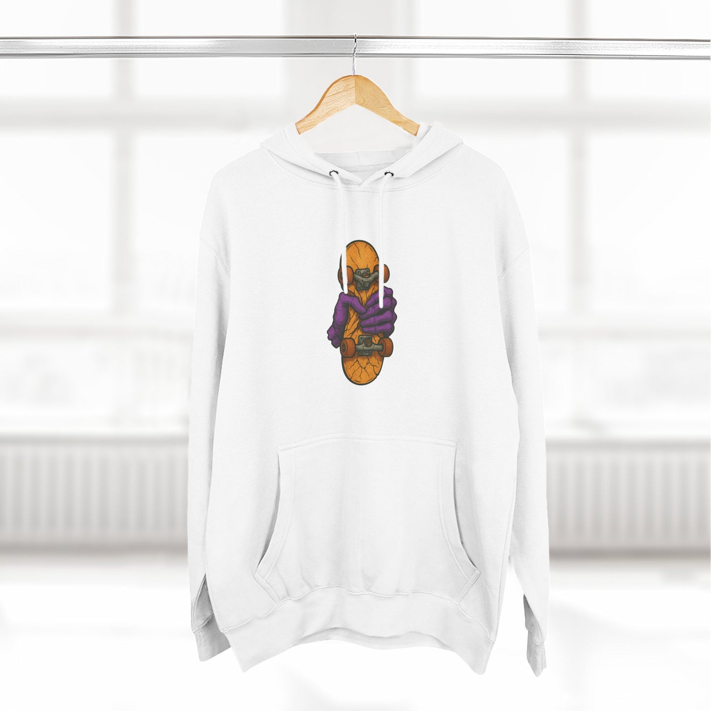 Cozy Three-Panel Fleece Hoodie for Chill Days, Perfect Gift for Friends, Unique Style, Casual Wear, Comfortable Layering Printify