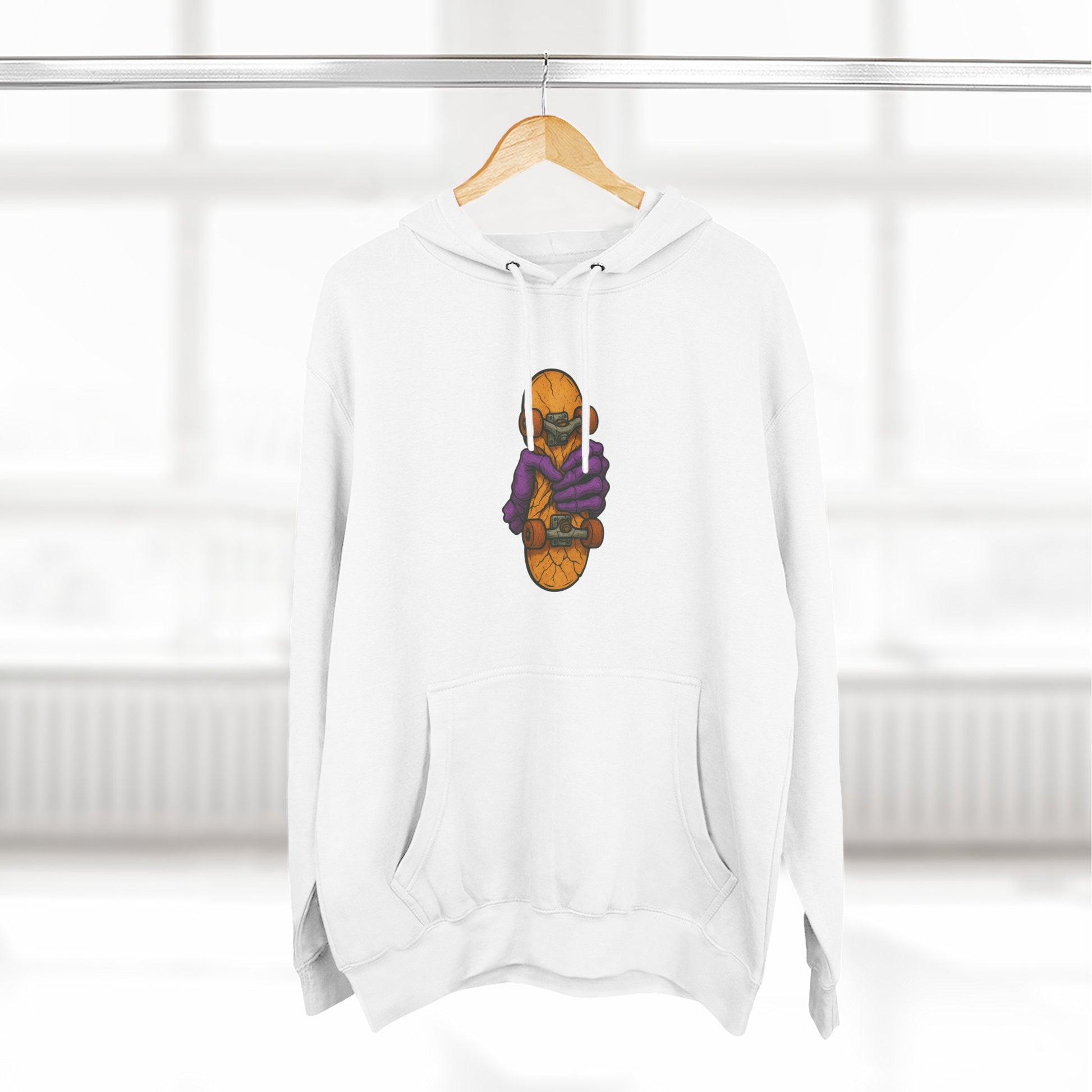 Cozy Three-Panel Fleece Hoodie for Chill Days, Perfect Gift for Friends, Unique Style, Casual Wear, Comfortable Layering Printify