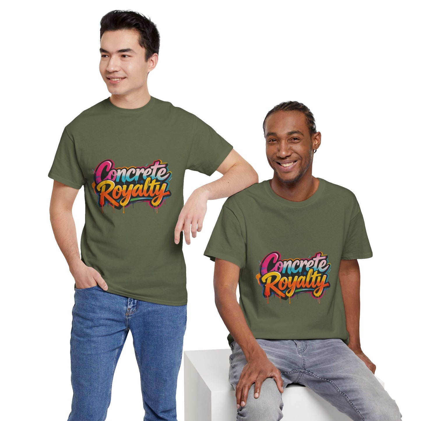 Concrete Royalty T-Shirt — Urban Graffiti Streetwear Tee Printify