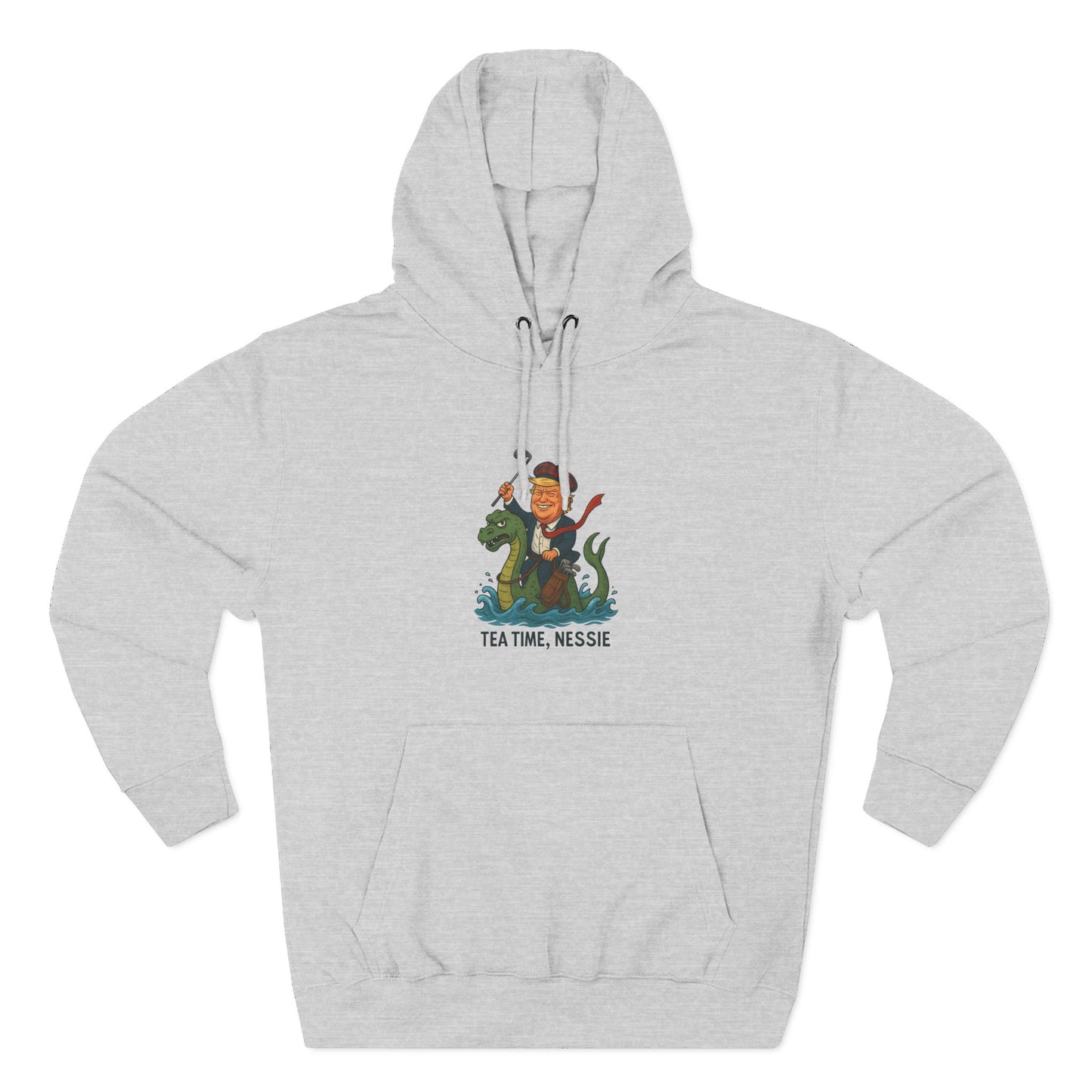 Nessie Tea Time Hoodie, Cozy Sweatshirt for Dragon Lovers, Gift for Tea Enthusiasts, Fun Highland Mythology Apparel, Comfortable Casual Wear Printify