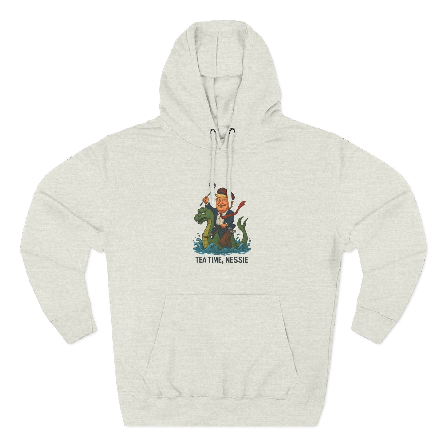 Nessie Tea Time Hoodie, Cozy Sweatshirt for Dragon Lovers, Gift for Tea Enthusiasts, Fun Highland Mythology Apparel, Comfortable Casual Wear Printify