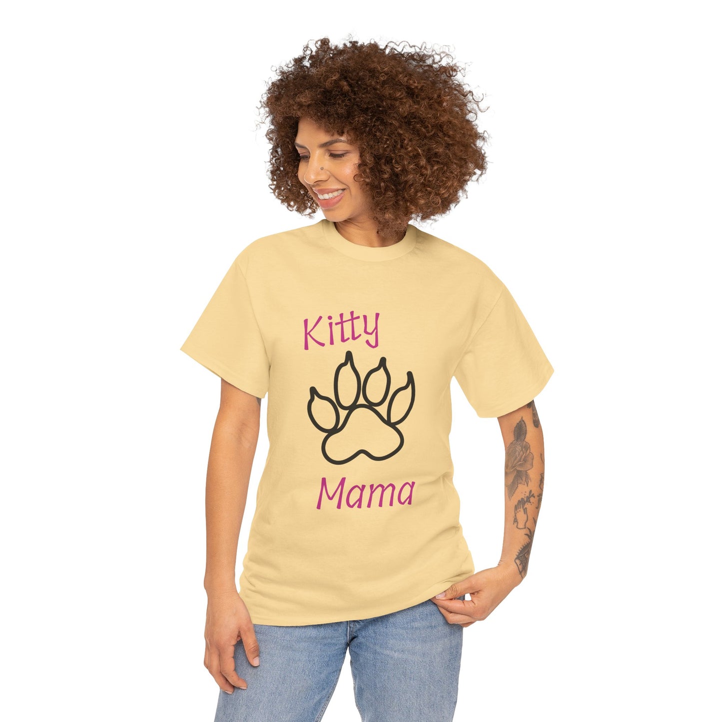Kitty Mama Unisex Heavy Cotton Tee Printify