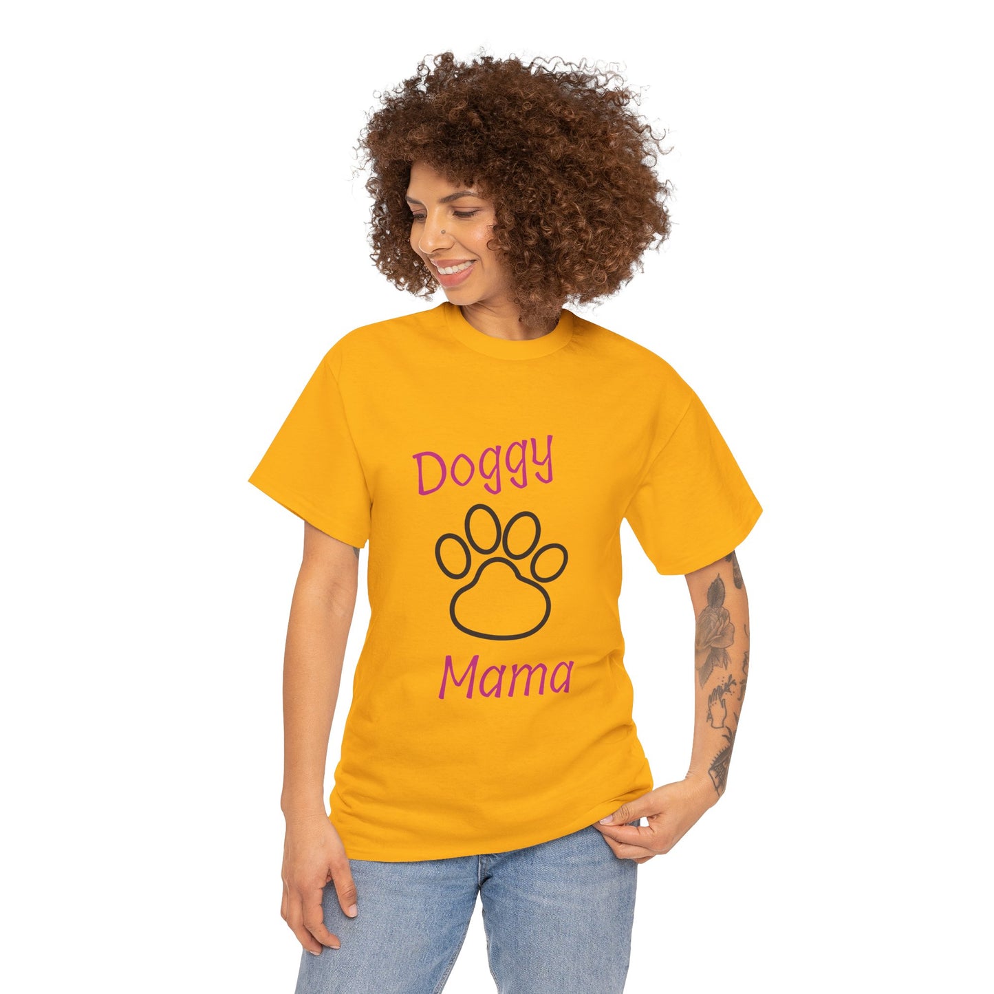 Doggy Mama Unisex Heavy Cotton Tee Printify