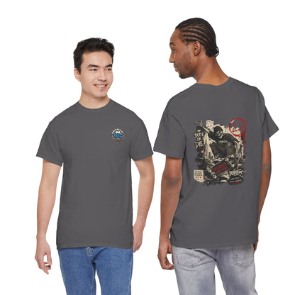 Grim Reaper Skateboard Graphic Tee – Vintage Punk Skate Shirt Printify
