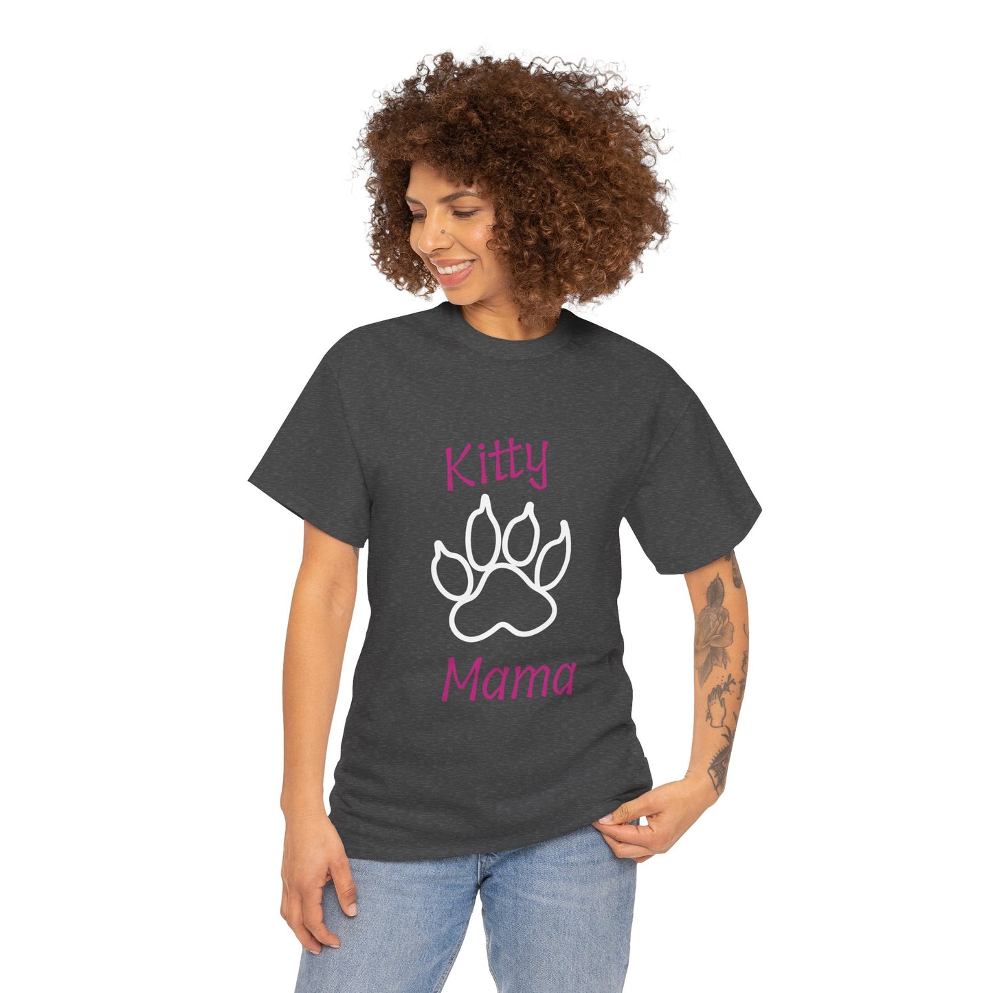 Kitty Mama Unisex Heavy Cotton Tee Printify
