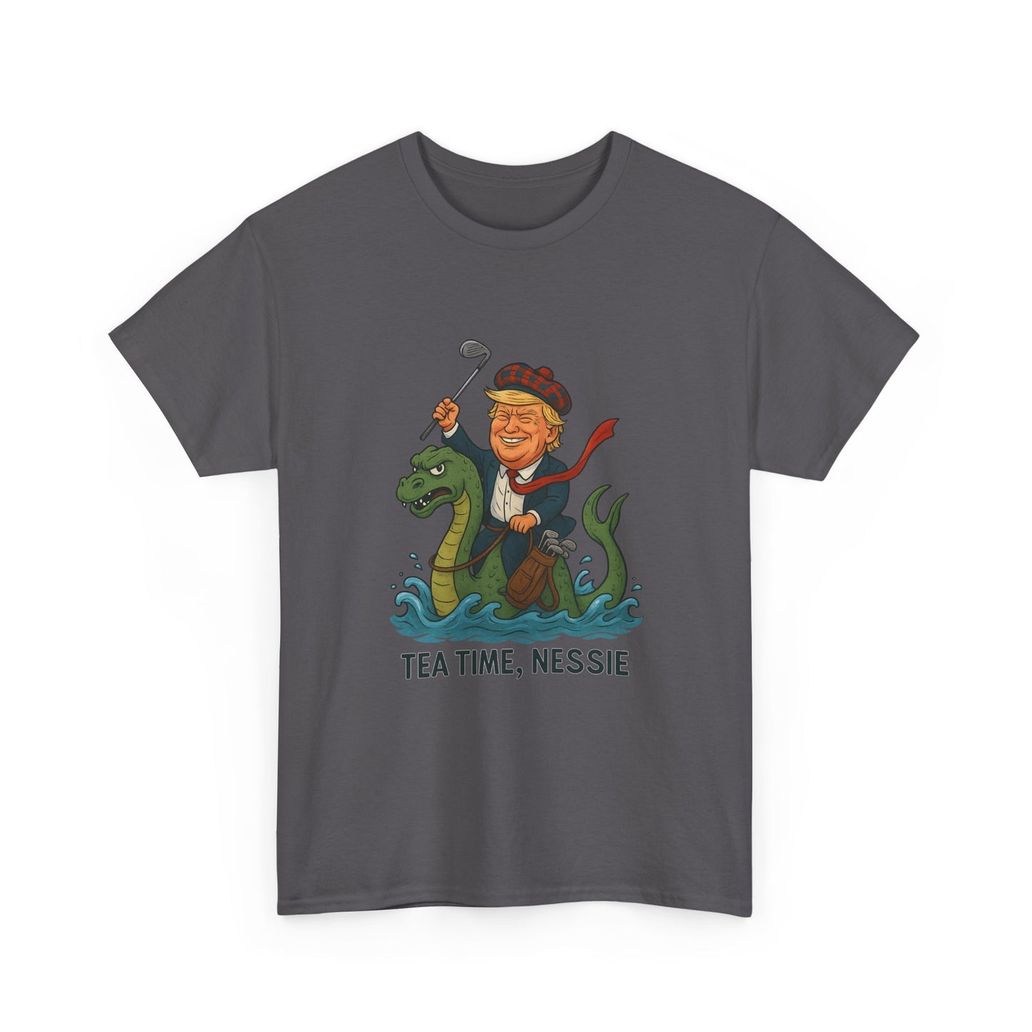 Playful Nessie Tee, Fun Shirt for Casual Wear, Great Gift for Lake Lovers, Perfect for Summer Outings, Unique Humor Apparel Printify