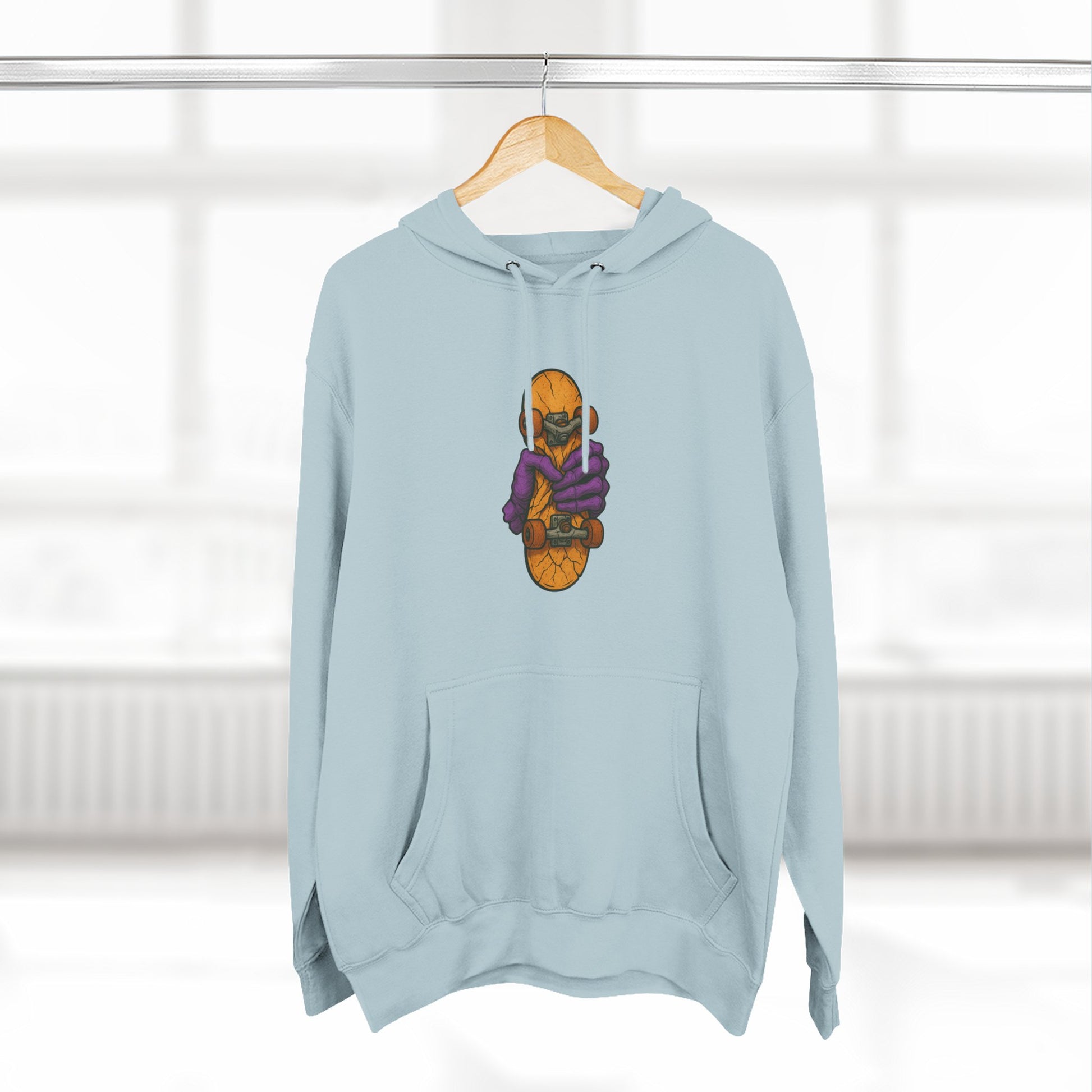 Cozy Three-Panel Fleece Hoodie for Chill Days, Perfect Gift for Friends, Unique Style, Casual Wear, Comfortable Layering Printify