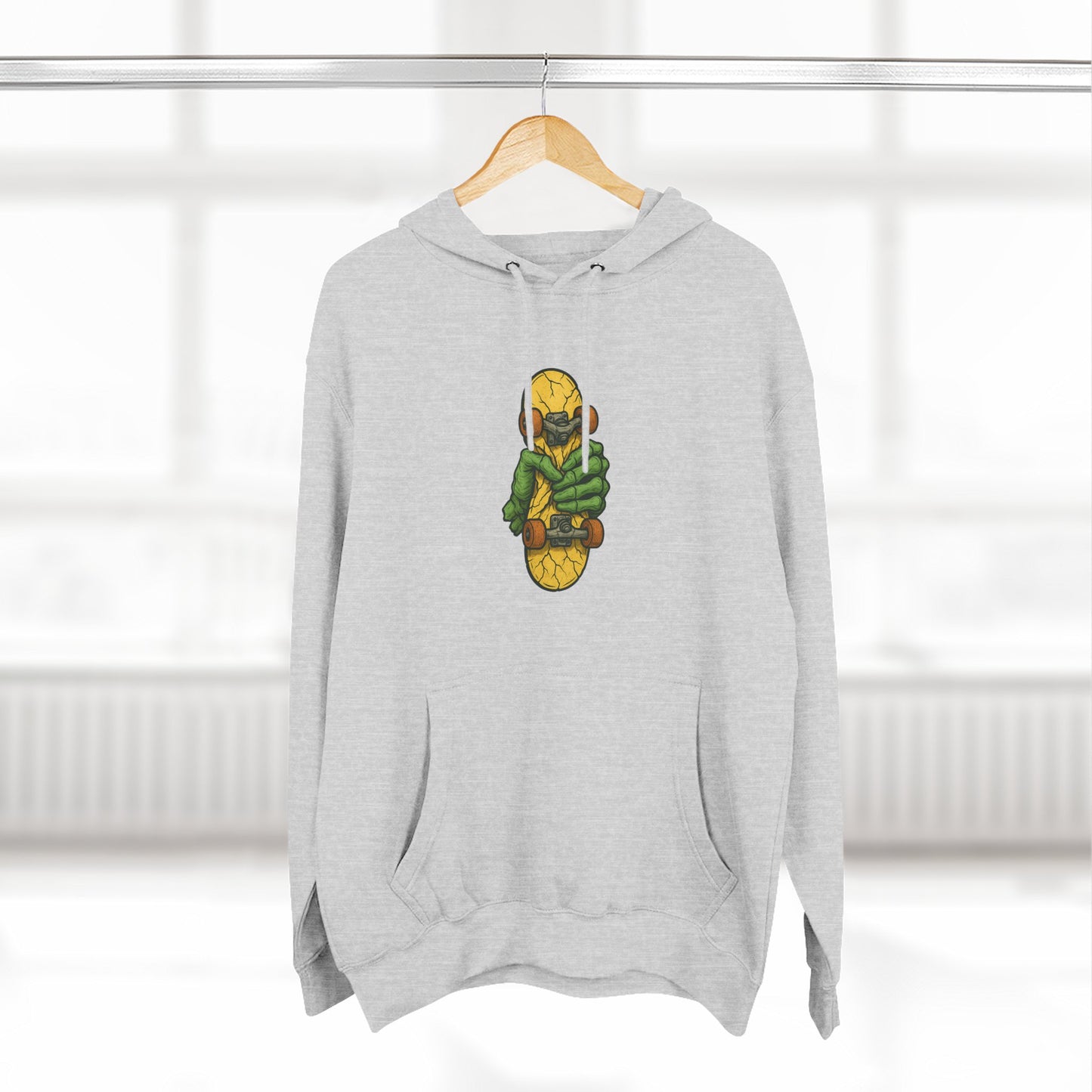 Vibrant Three-Panel Fleece Hoodie with Unique Design, Cozy Streetwear, Perfect for Gifts, Fall Style, Unisex Fashion Printify