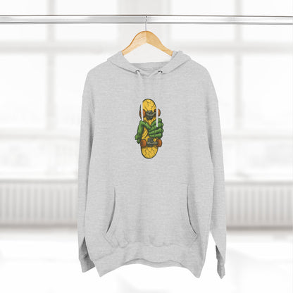Vibrant Three-Panel Fleece Hoodie with Unique Design, Cozy Streetwear, Perfect for Gifts, Fall Style, Unisex Fashion Printify