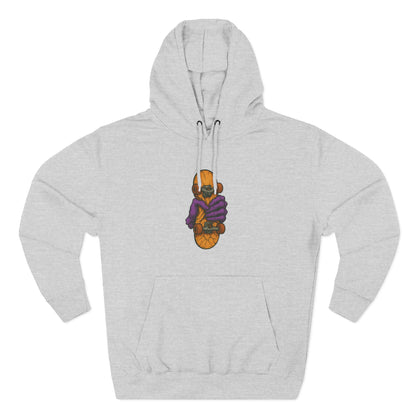 Cozy Three-Panel Fleece Hoodie for Chill Days, Perfect Gift for Friends, Unique Style, Casual Wear, Comfortable Layering Printify