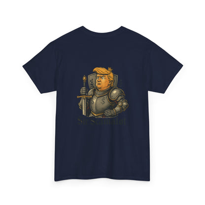 T-Shirt — "Sir Scamalot" Knight Satire Graphic Tee Printify