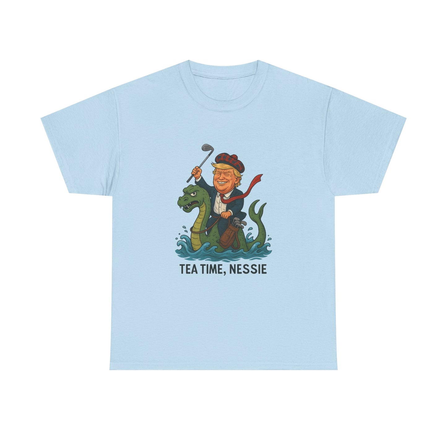 Playful Nessie Tee, Fun Shirt for Casual Wear, Great Gift for Lake Lovers, Perfect for Summer Outings, Unique Humor Apparel Printify