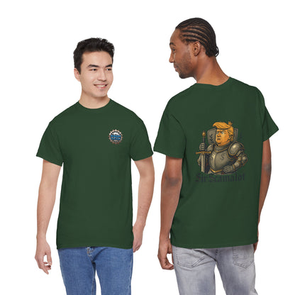 T-Shirt — "Sir Scamalot" Knight Satire Graphic Tee Printify