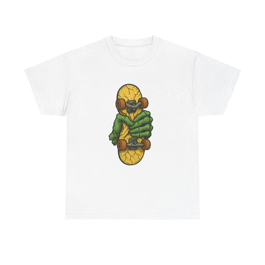 Skateboard Monster Tee, Fun Graphic T-Shirt for Skaters, Cool Unisex Cotton Shirt, Unique Gift for Birthdays, Streetwear Style Printify