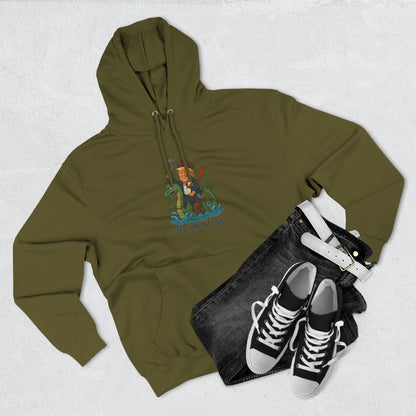 Nessie Tea Time Hoodie, Cozy Sweatshirt for Dragon Lovers, Gift for Tea Enthusiasts, Fun Highland Mythology Apparel, Comfortable Casual Wear Printify