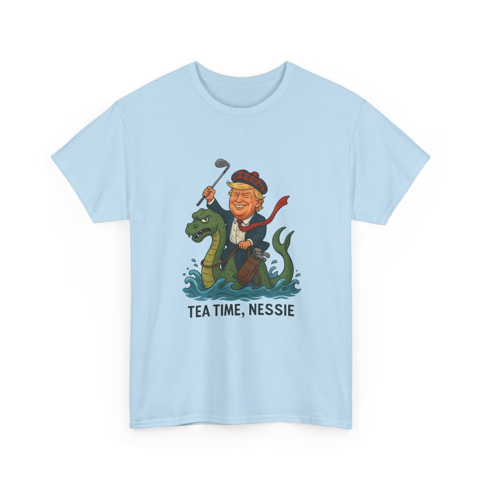 Playful Nessie Tee, Fun Shirt for Casual Wear, Great Gift for Lake Lovers, Perfect for Summer Outings, Unique Humor Apparel Printify