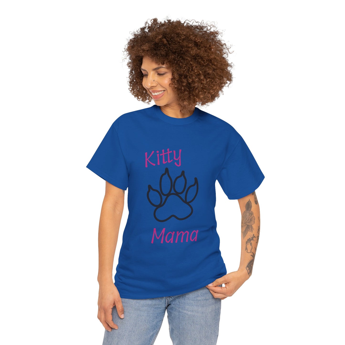 Kitty Mama Unisex Heavy Cotton Tee Printify