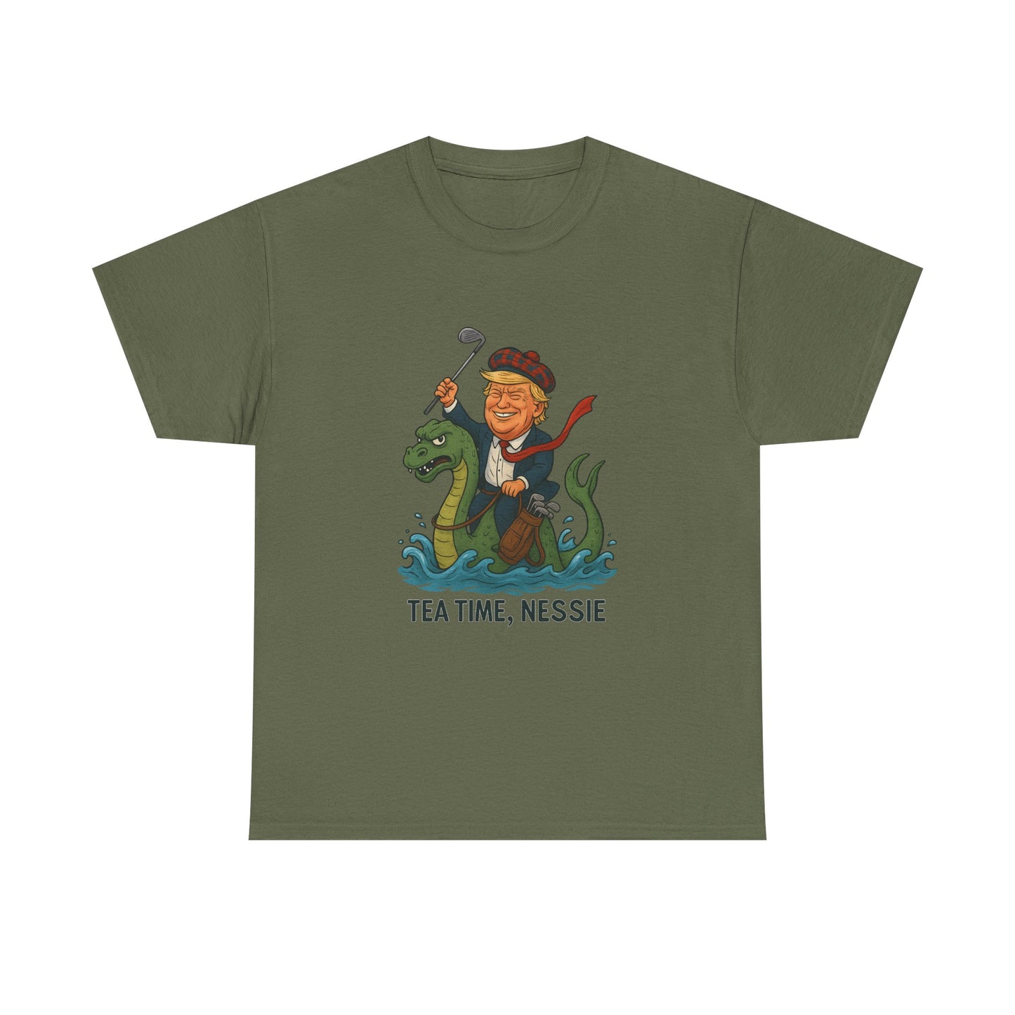 Playful Nessie Tee, Fun Shirt for Casual Wear, Great Gift for Lake Lovers, Perfect for Summer Outings, Unique Humor Apparel Printify