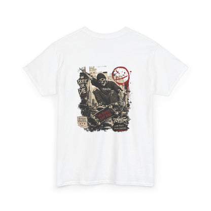 Grim Reaper Skateboard Graphic Tee – Vintage Punk Skate Shirt Printify