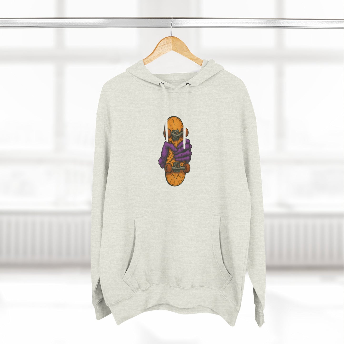 Cozy Three-Panel Fleece Hoodie for Chill Days, Perfect Gift for Friends, Unique Style, Casual Wear, Comfortable Layering Printify