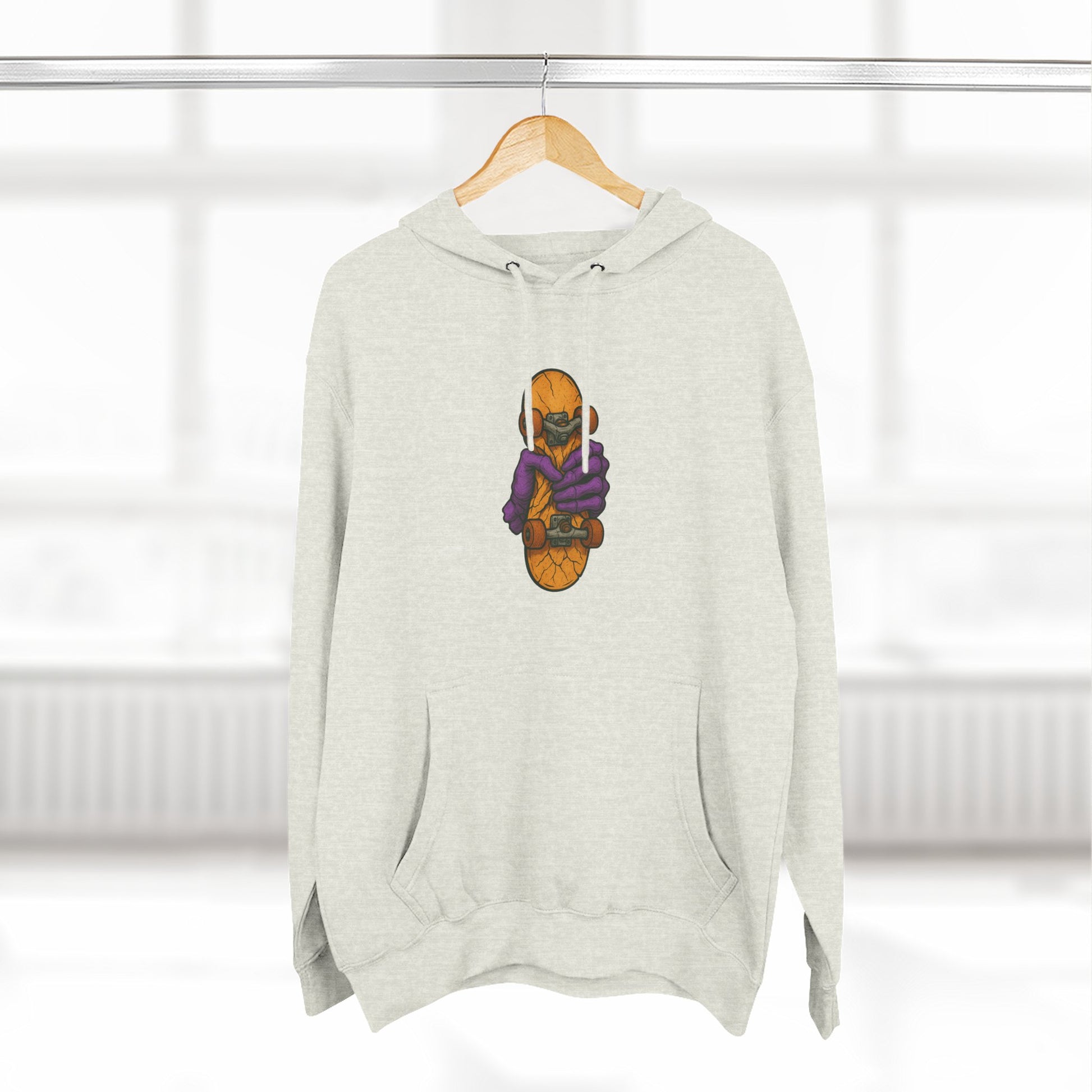 Cozy Three-Panel Fleece Hoodie for Chill Days, Perfect Gift for Friends, Unique Style, Casual Wear, Comfortable Layering Printify