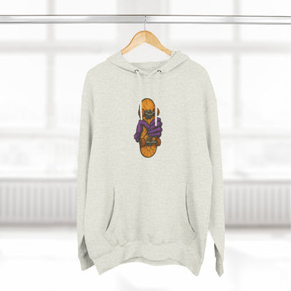 Cozy Three-Panel Fleece Hoodie for Chill Days, Perfect Gift for Friends, Unique Style, Casual Wear, Comfortable Layering Printify