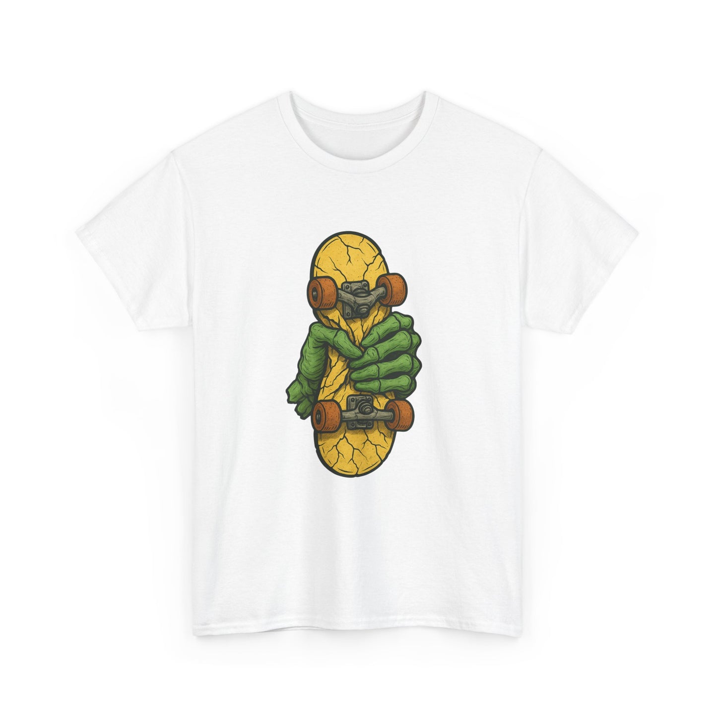 Skateboard Monster Tee, Fun Graphic T-Shirt for Skaters, Cool Unisex Cotton Shirt, Unique Gift for Birthdays, Streetwear Style Printify