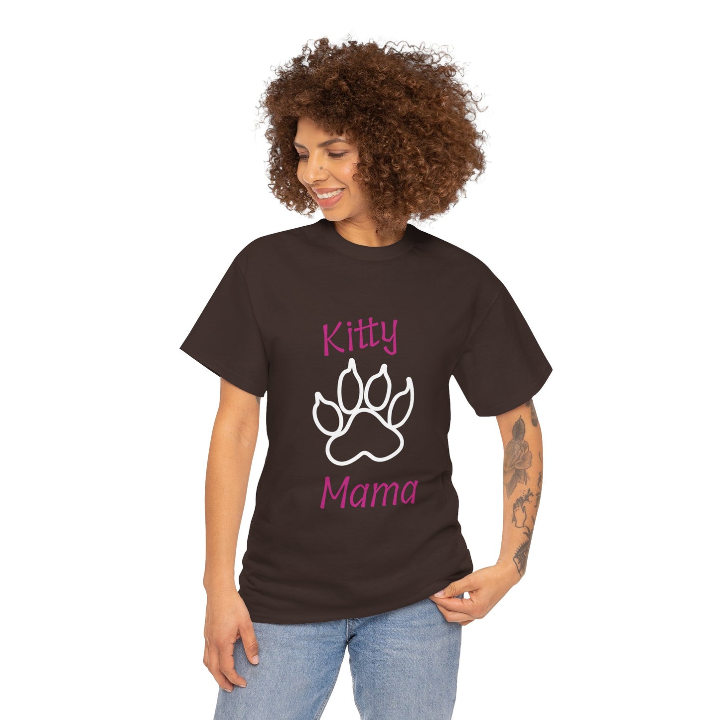 Kitty Mama Unisex Heavy Cotton Tee Printify