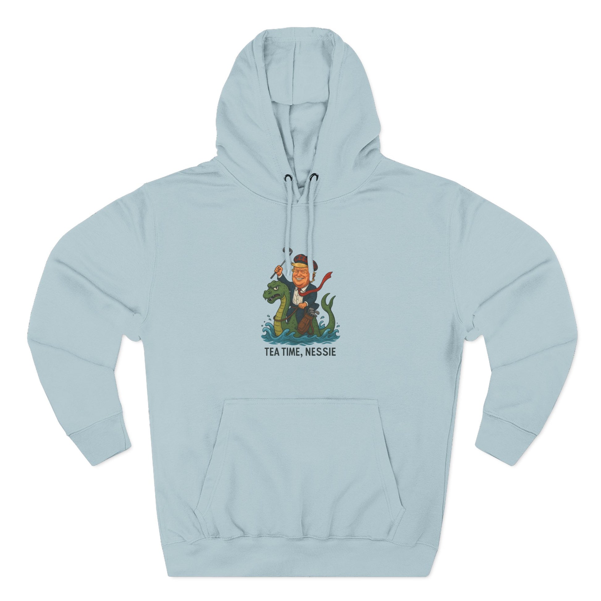 Nessie Tea Time Hoodie, Cozy Sweatshirt for Dragon Lovers, Gift for Tea Enthusiasts, Fun Highland Mythology Apparel, Comfortable Casual Wear Printify