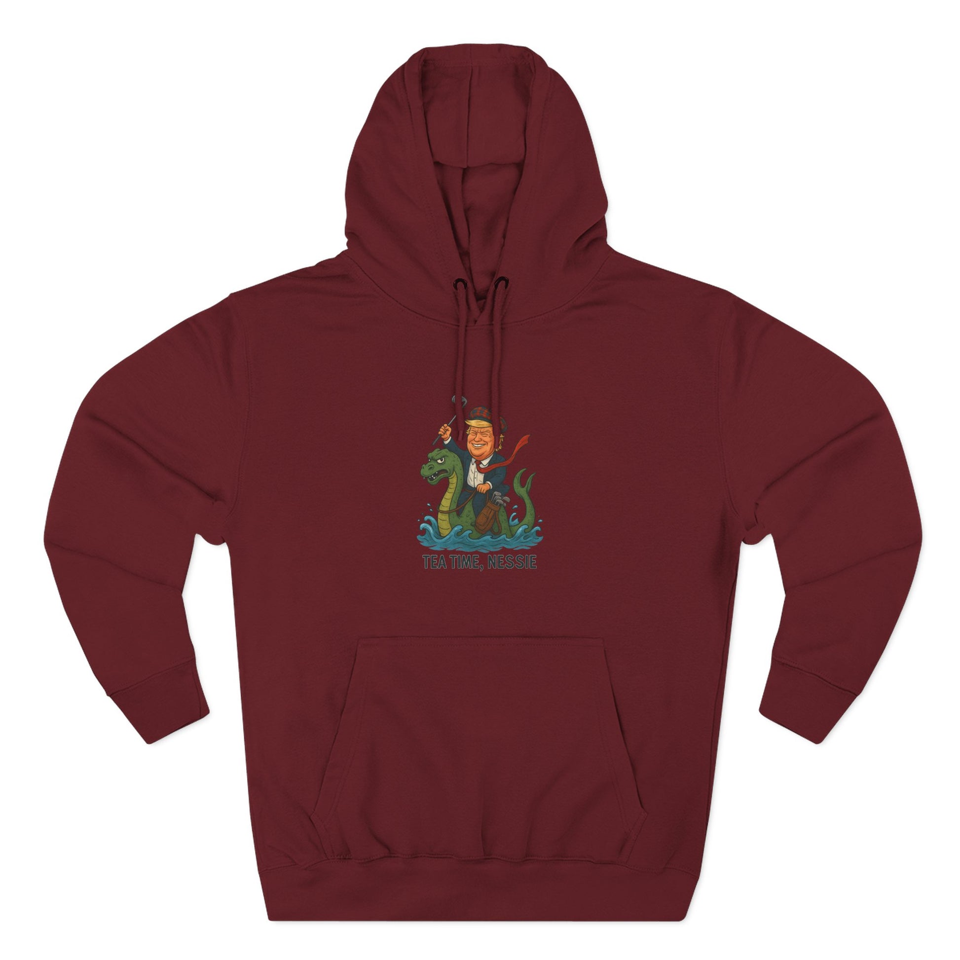 Nessie Tea Time Hoodie, Cozy Sweatshirt for Dragon Lovers, Gift for Tea Enthusiasts, Fun Highland Mythology Apparel, Comfortable Casual Wear Printify