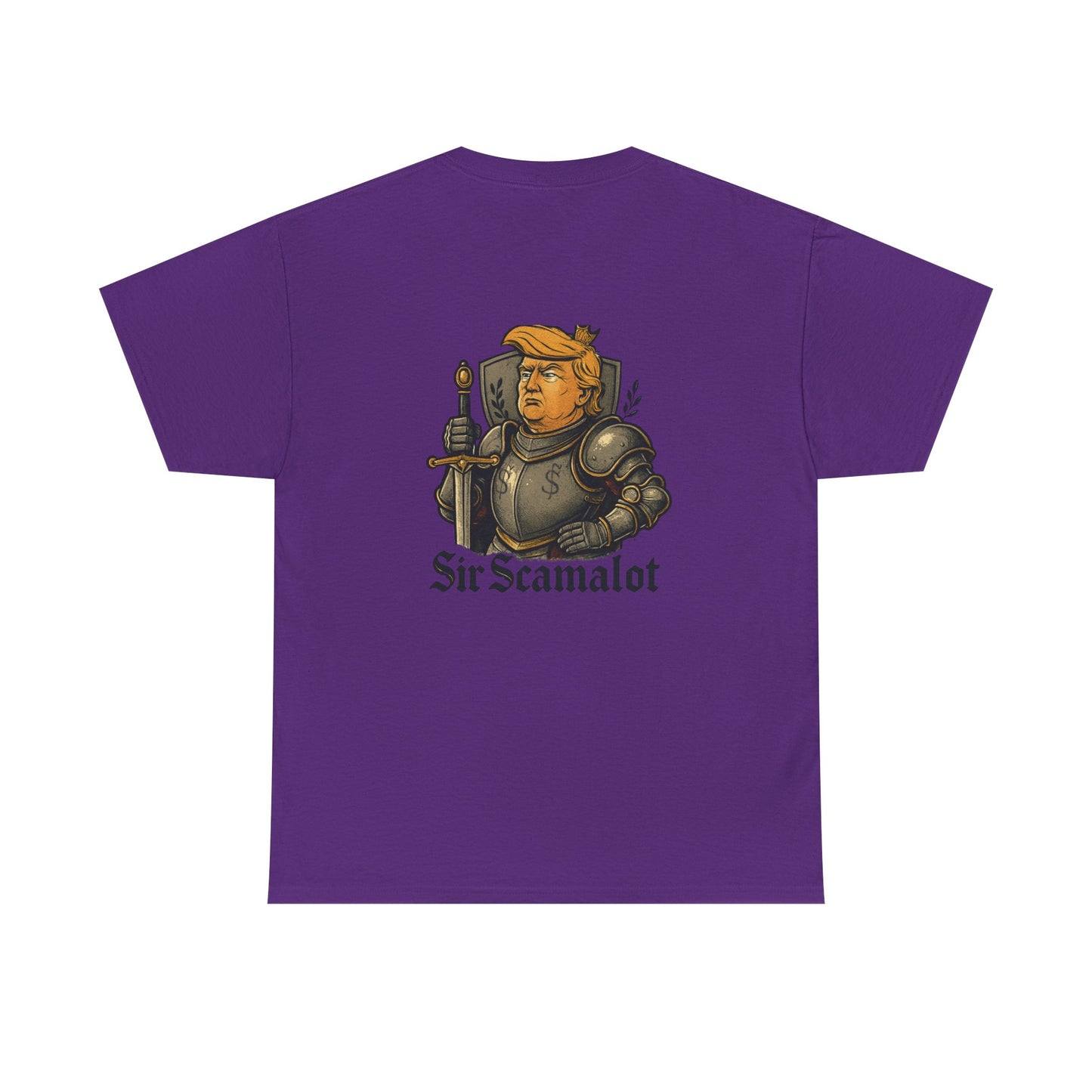 T-Shirt — "Sir Scamalot" Knight Satire Graphic Tee Printify